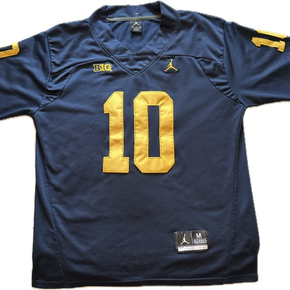 🐐 Brady Nike Michigan Jersey rare Jordan/Big10 crest men’s M stitched. - Picture 2 of 11